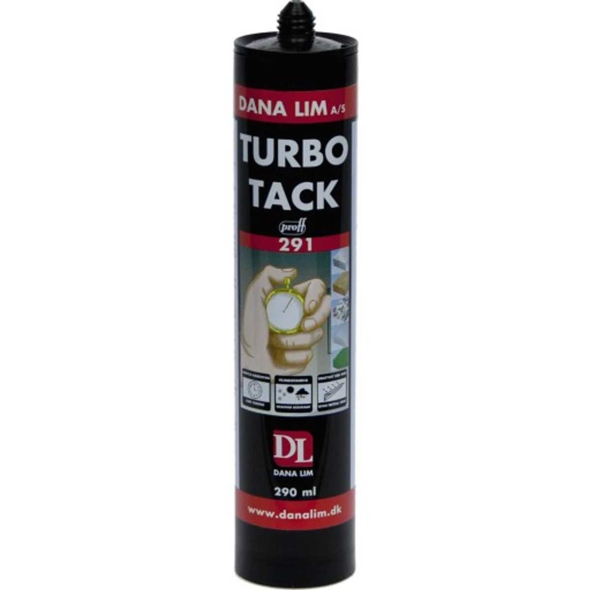 Dana Lim Turbo Tack 291 montagelim, Hvid, 290 ml