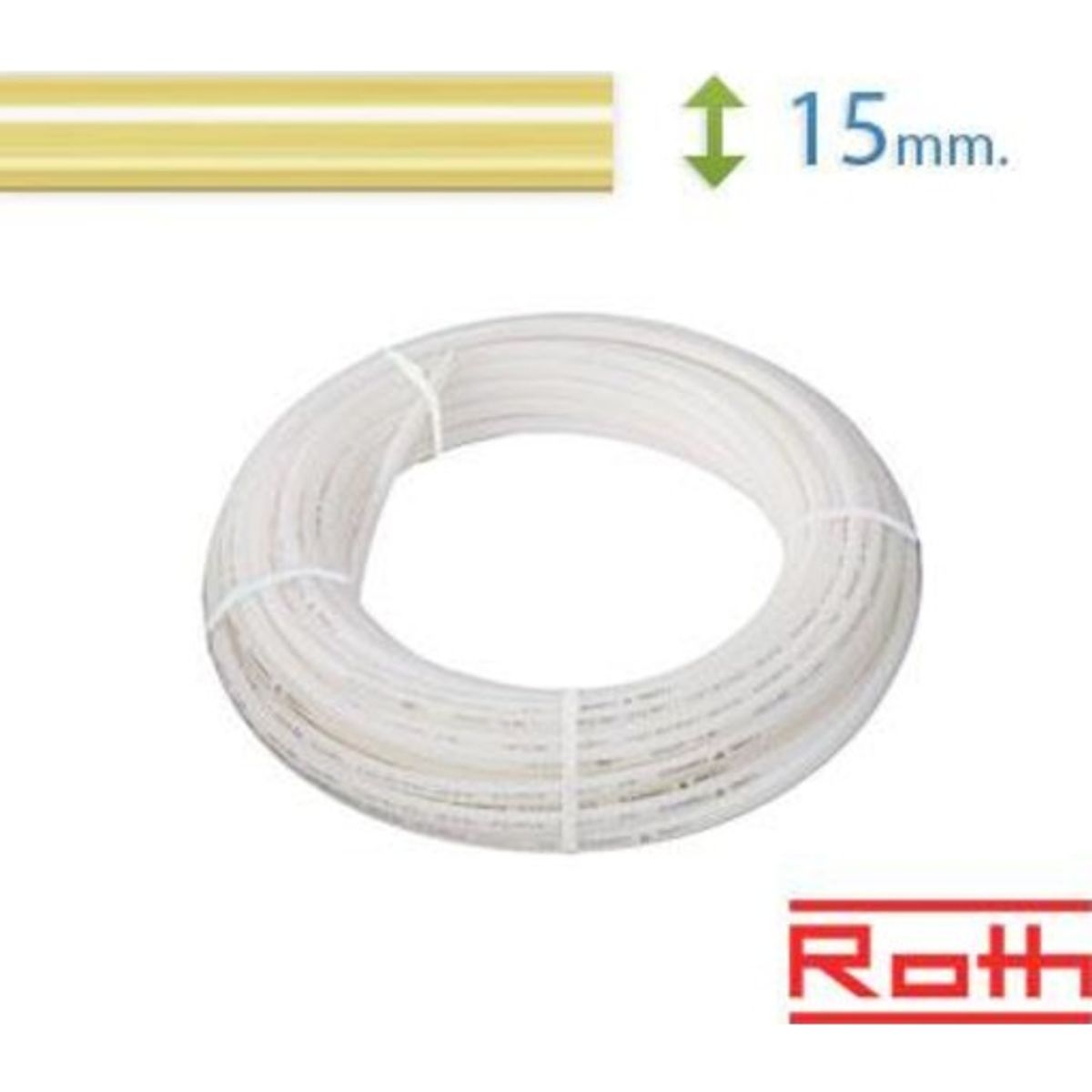 120 meter Roth universal pex rør til vand og varme, 15 mm