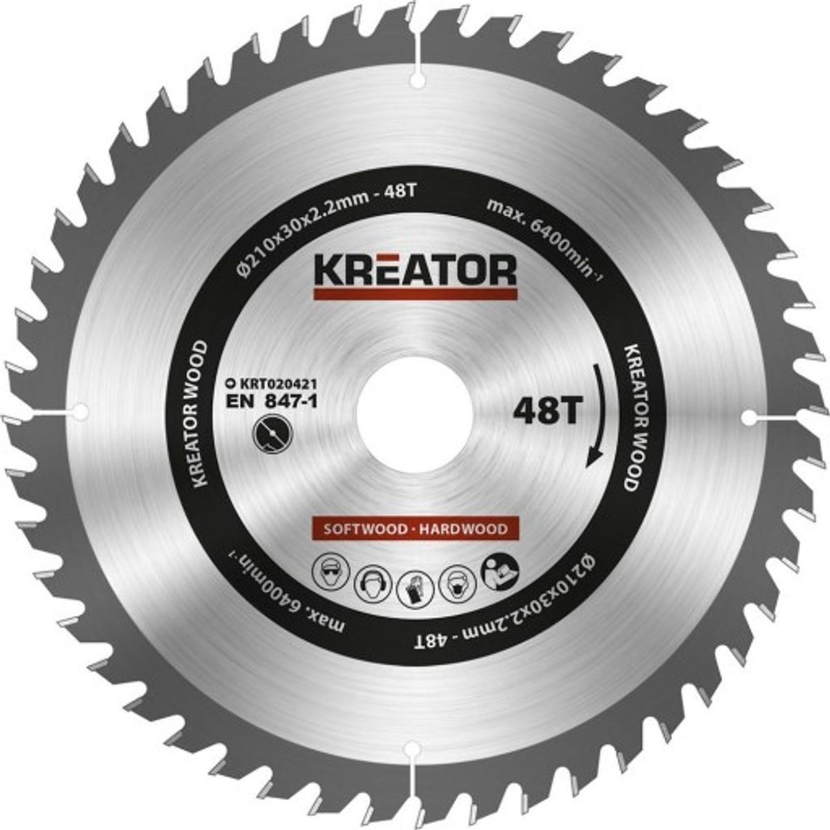 Kreator rundsavsklinge - Ø210/30mm - 48tands