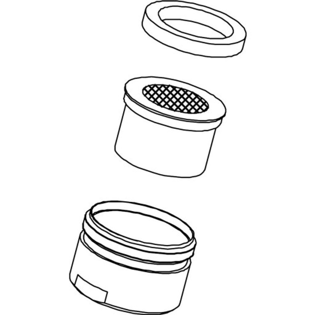 Damixa Luftblander M28x1-D til vægbatteri, Rub-Clean