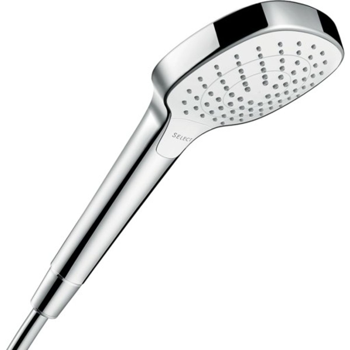 Hansgrohe Croma Select E Vario håndbruser, vandbesparende, krom/hvid