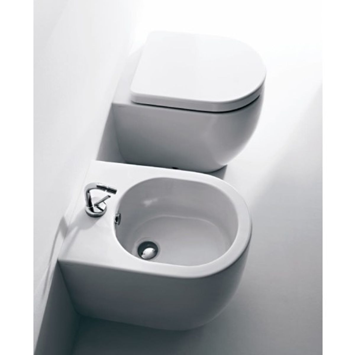 Lavabo Flo bidet, gulvstående, hvid