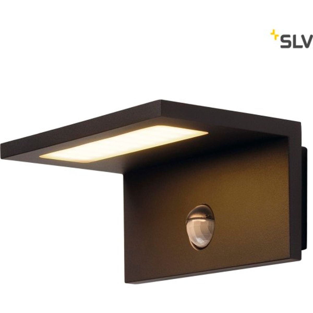 Væglampe Angolux S, LED 7,6W 3000K, 500 lm, med sensor, antracit