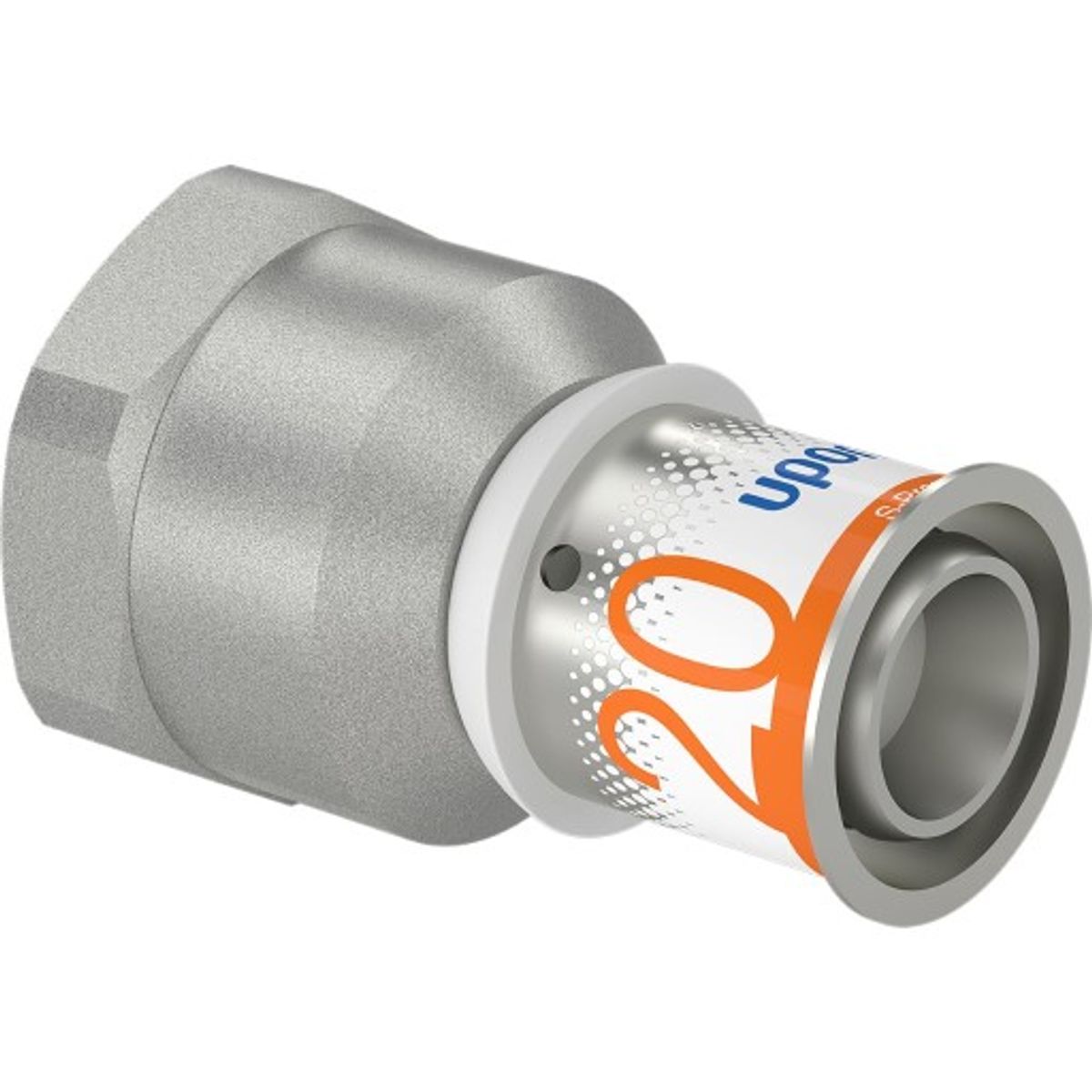 Uponor S-Press Plus overgangsmuffe, 20 mm x 3/4"