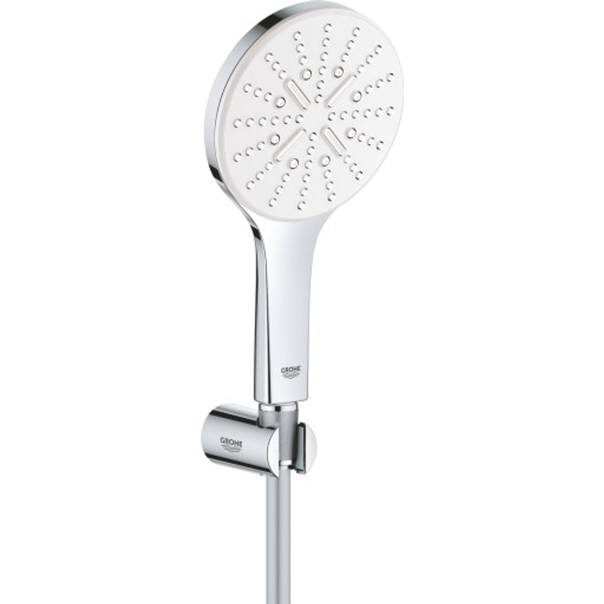 Grohe Rainshower SmartActive 130 brusesæt, vandbesparende, krom/hvid