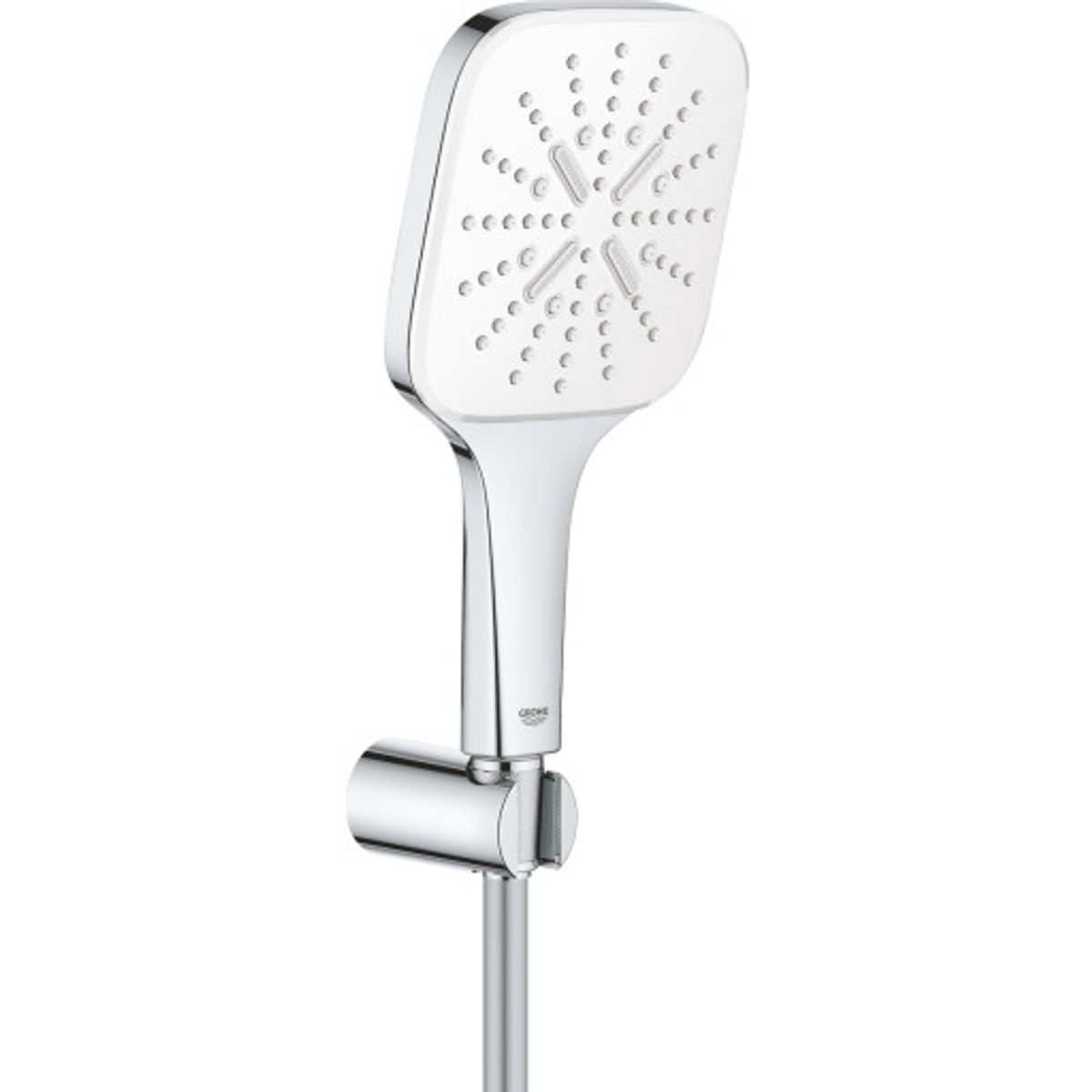 Grohe Rainshower SmartActive Cube 130 brusesæt, krom/hvid