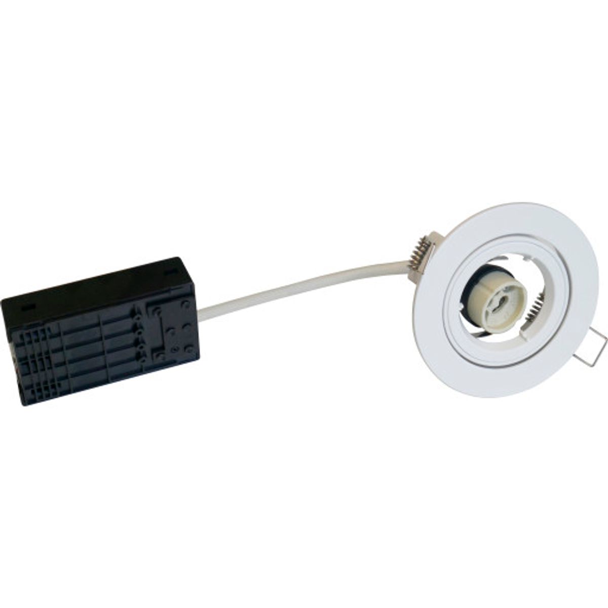 Downlight Euro Spot 80, GU10, rund, uden lyskilde, mat hvid