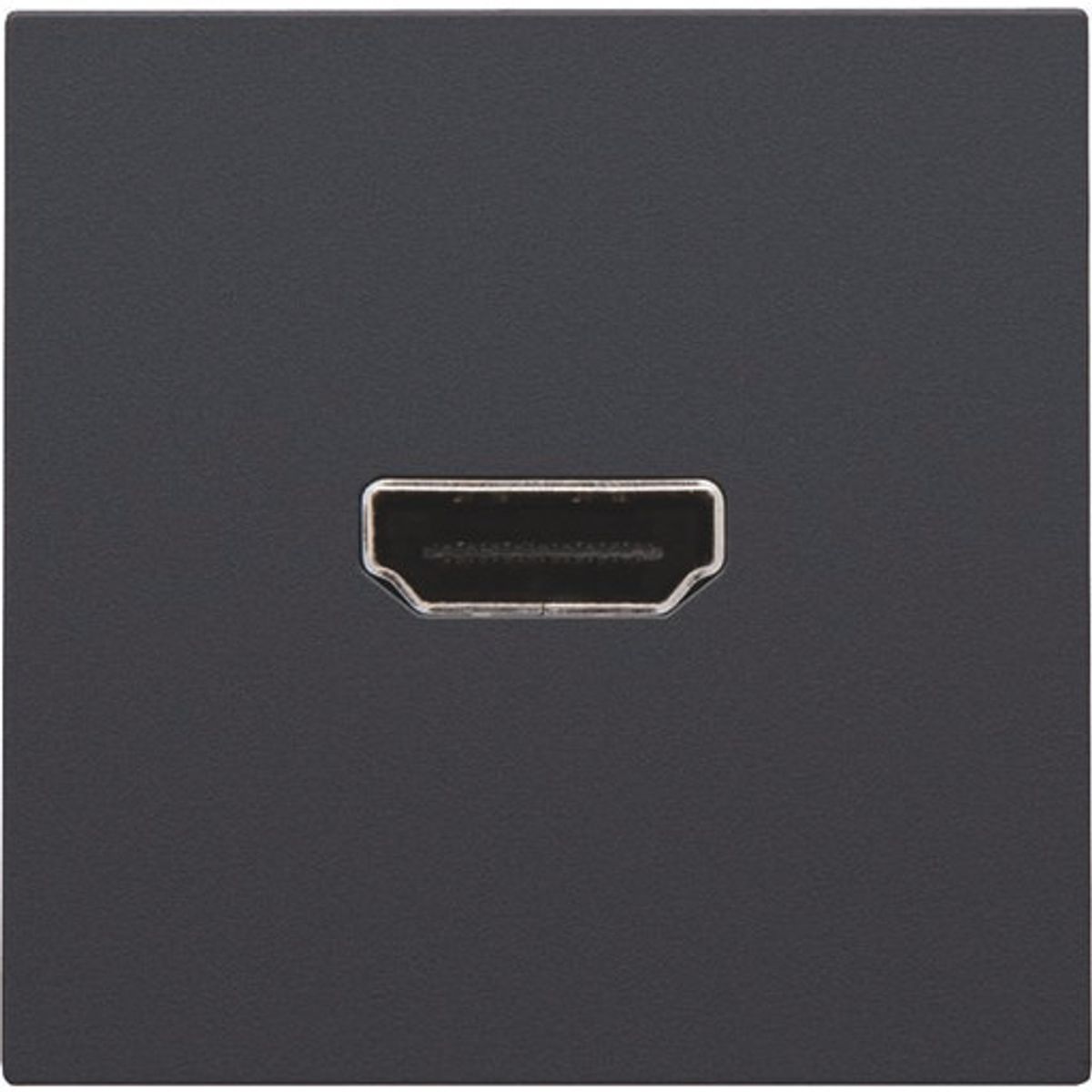 Niko HDMI udtag connector for stikmontering, antrasit