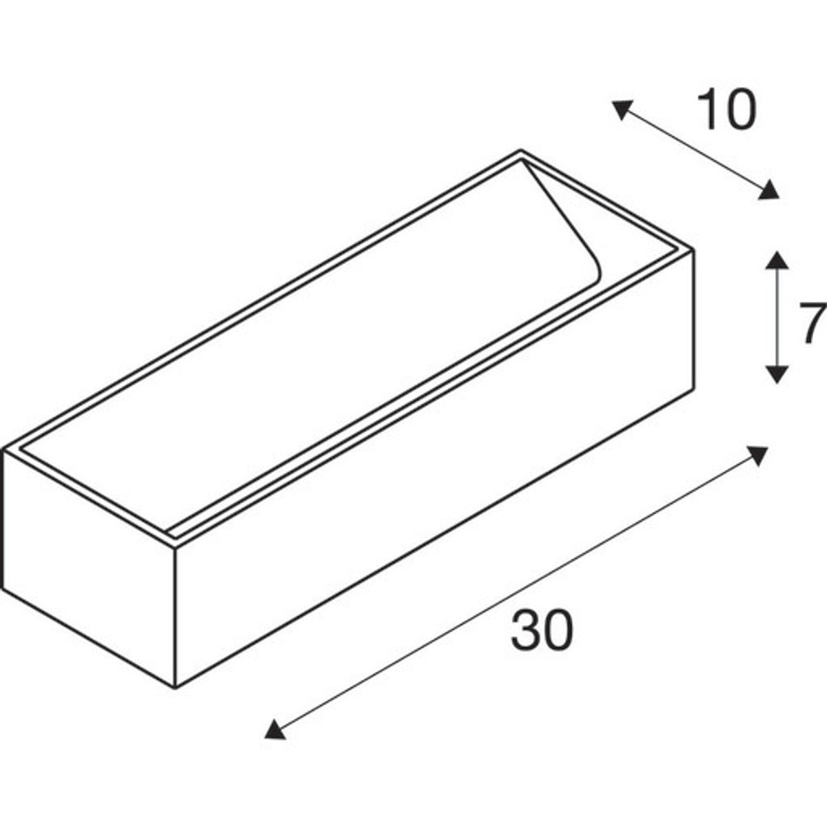 LOGS IN L LED væglampe 2000-3000K, IP20, hvid