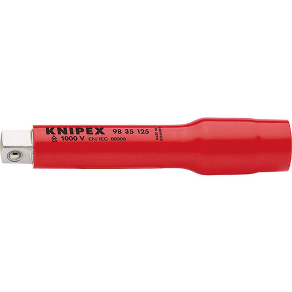 KNIPEX L-AUS forlænger med ind-/udvendig firkant, 125 mm, 3/8"