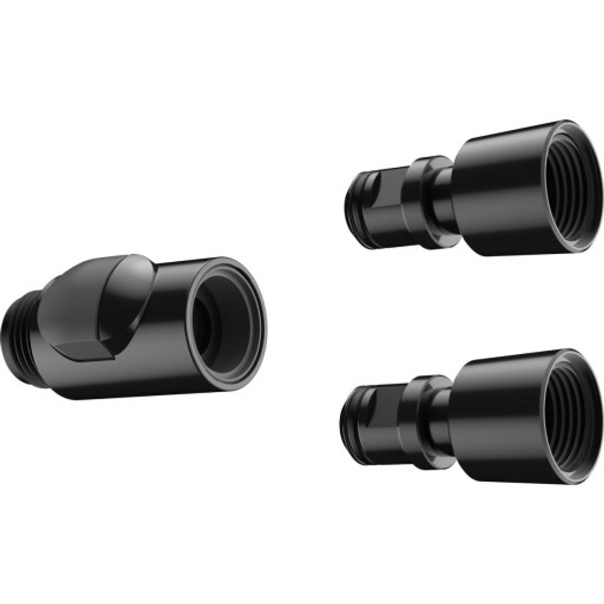 Hansgrohe koblingssæt, 3 dele, 1/2", sort