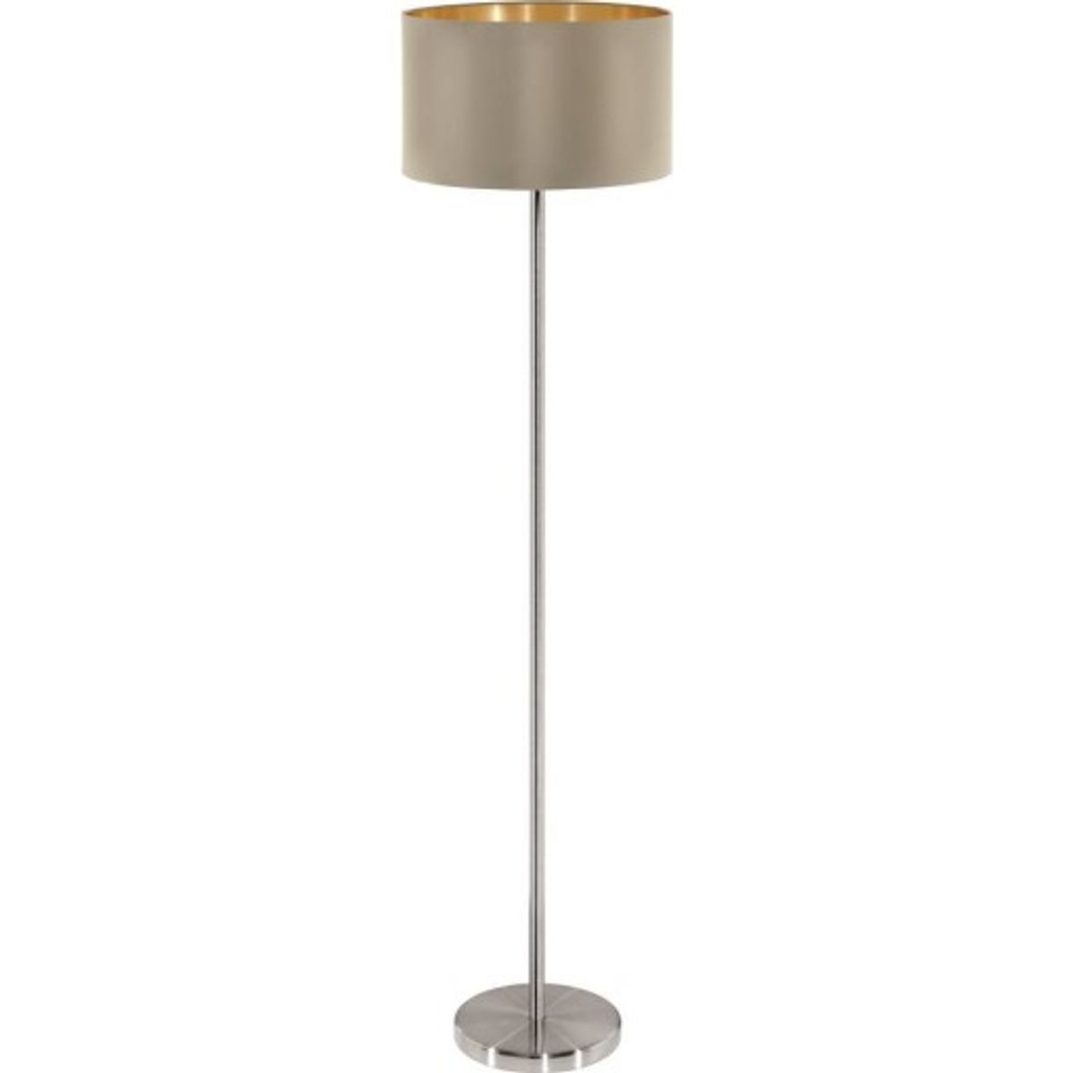 Maserlo Gulvlampe Ø380 taupe/guld, E27, 60W