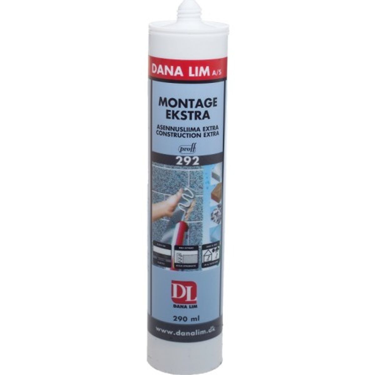 Dana Lim Montage Ekstra 292 montagelim, Grå, 290 ml