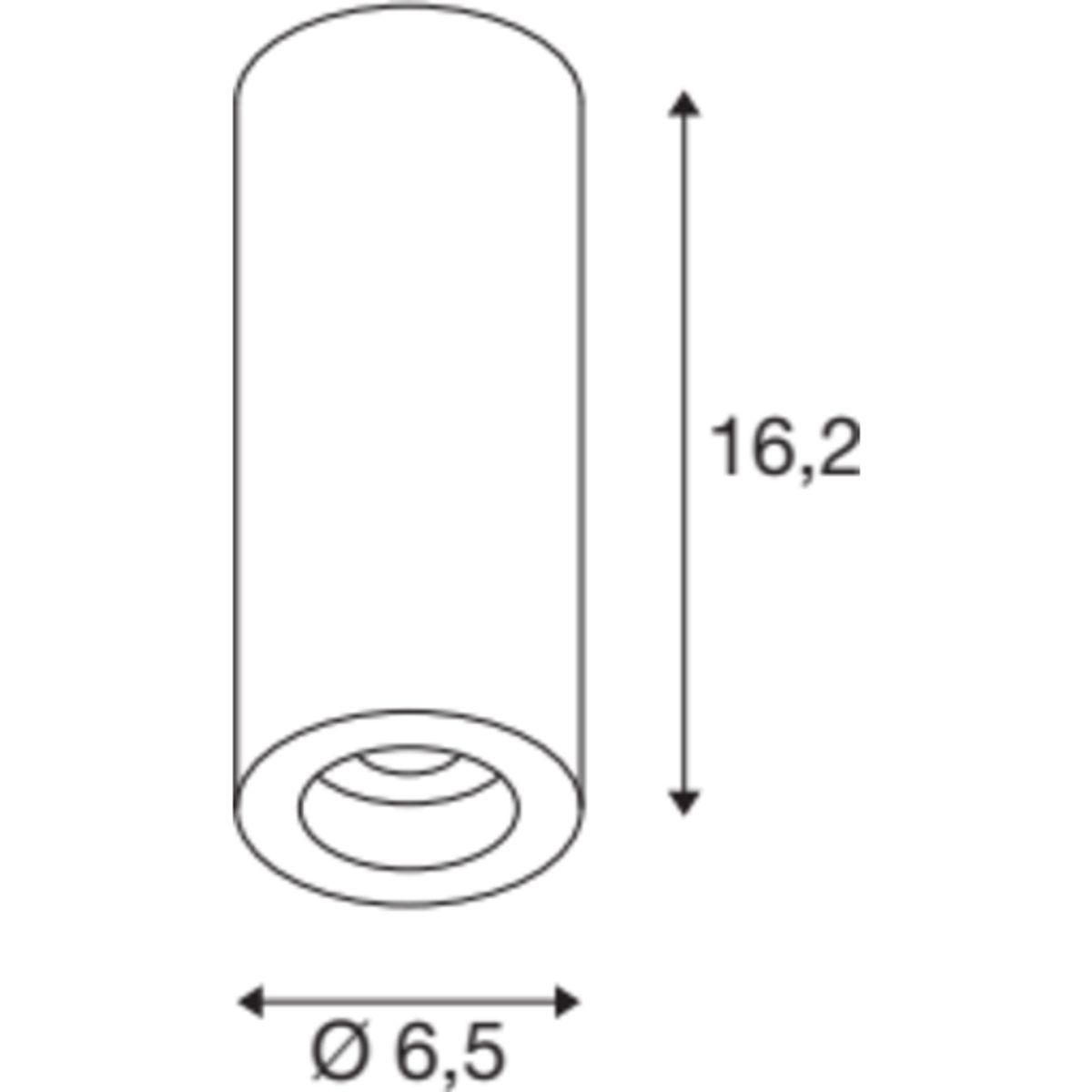 NUMINOS S, loftlampe, 2700k, 985 lm, 36°, sort/sort