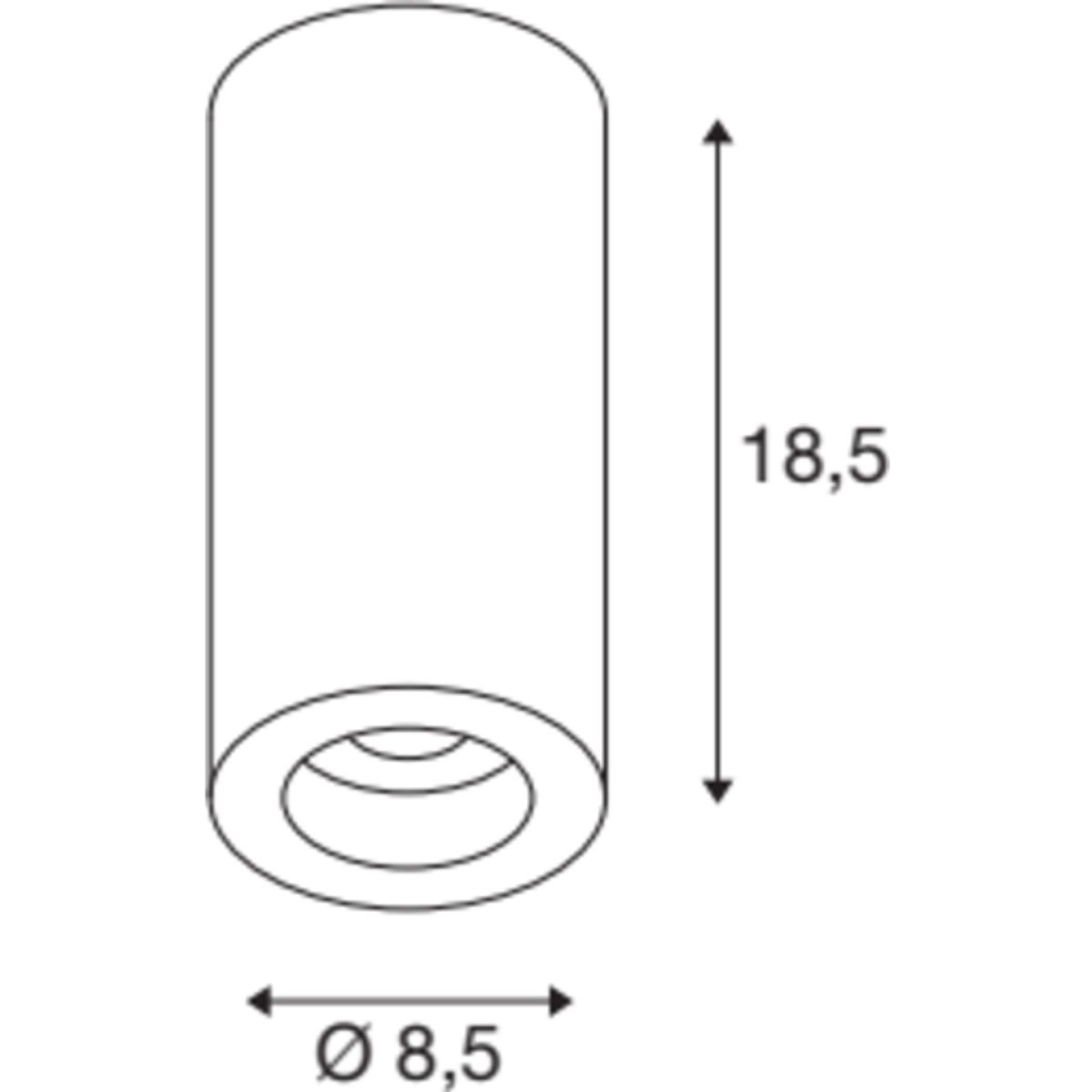 NUMINOS M, loftlampe, 2700k, 1925 lm, 24°, Dali, sort/sort