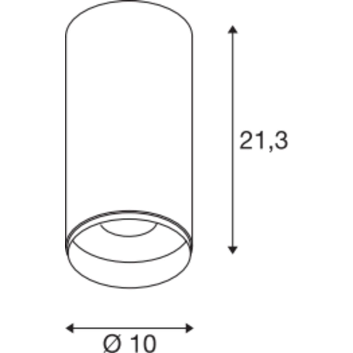 NUMINOS L, loftlampe, 4000K, 2715 lm, 60°, sort/sort