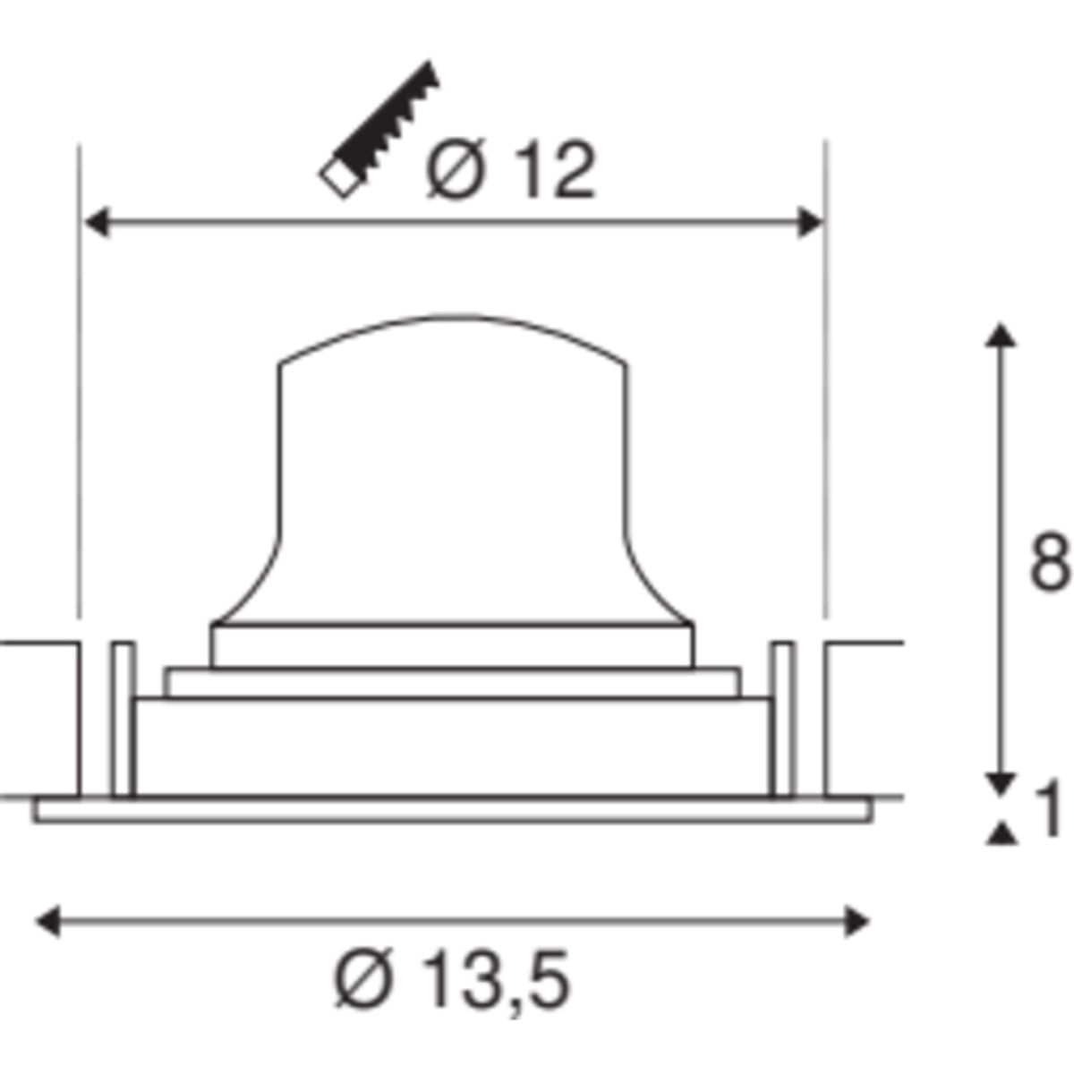 NUMINOS MOVE M, indbygningsspot, 17W, 4000K, 40°, sort/hvid