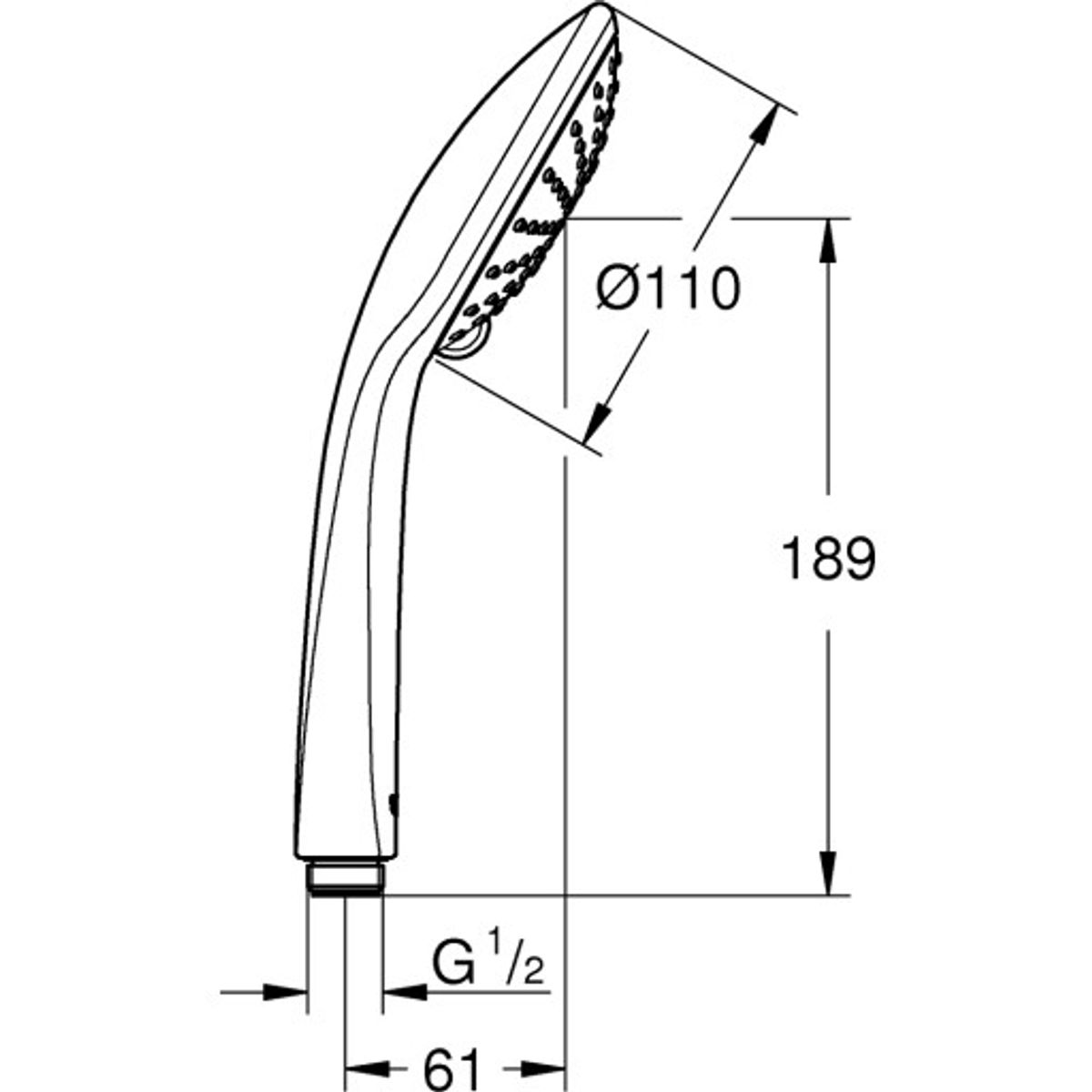 Grohe Euphoria 110 duo håndbruser 9,5 liter