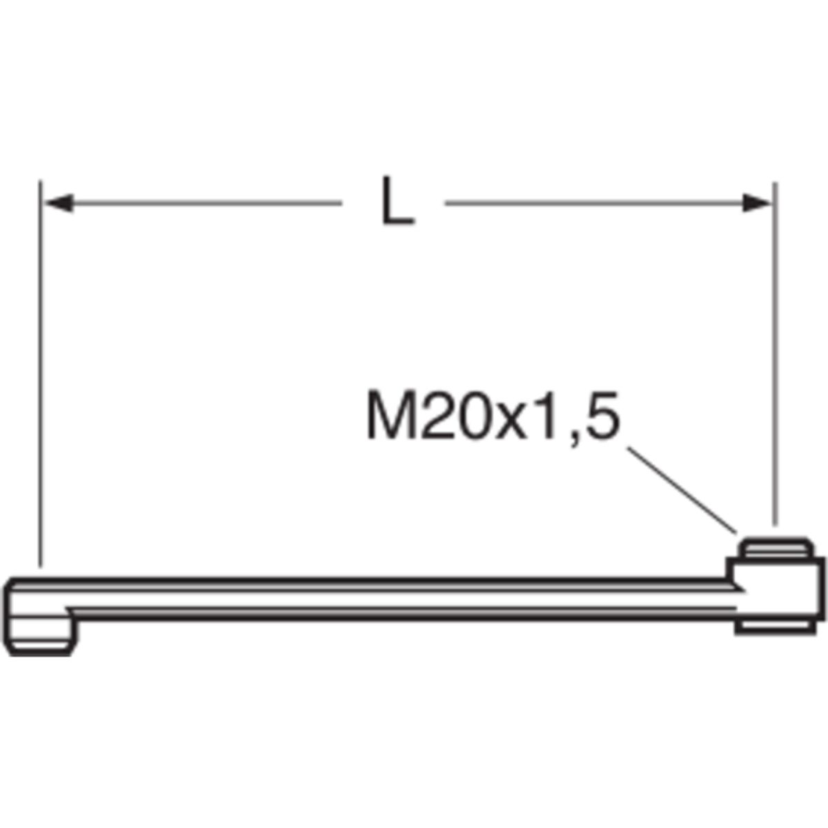 GBG UDLØBSTUD L85 MM, KROM