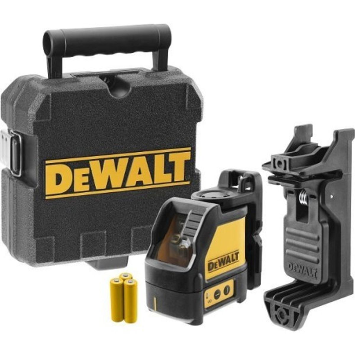 DEWALT krydslinjelaser, inkl. 3 x AA og kitboks, DW088K-XJ