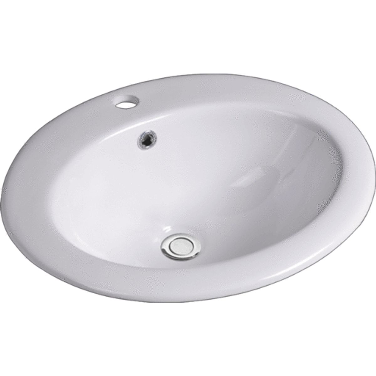 Lavabo Gino porcelænsbadvask 510x450x195 mm nedfældning hvid