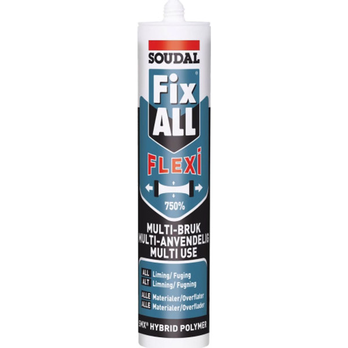 Soudal Fix All fleksibel lim/fugemasse 290 ml, sort