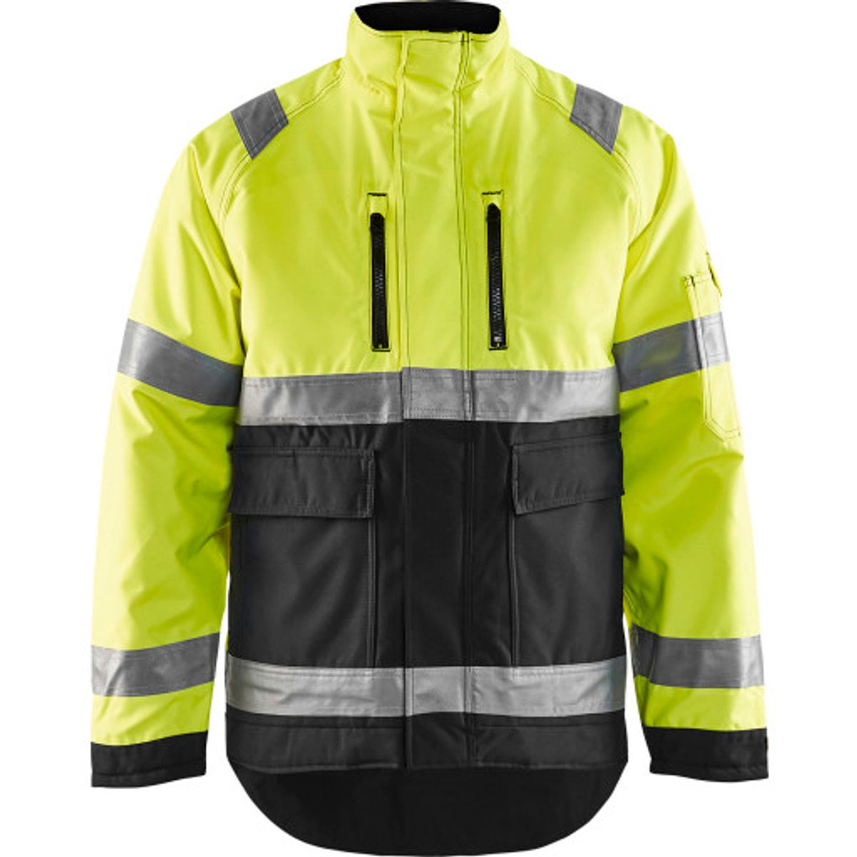 Hivis vinterjakke gul/sort 4xl