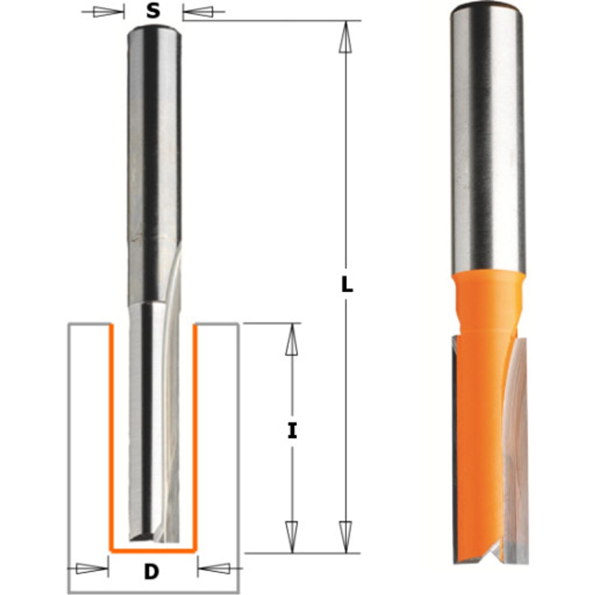 Notfræser HM 8x31,7/60 Ø 8