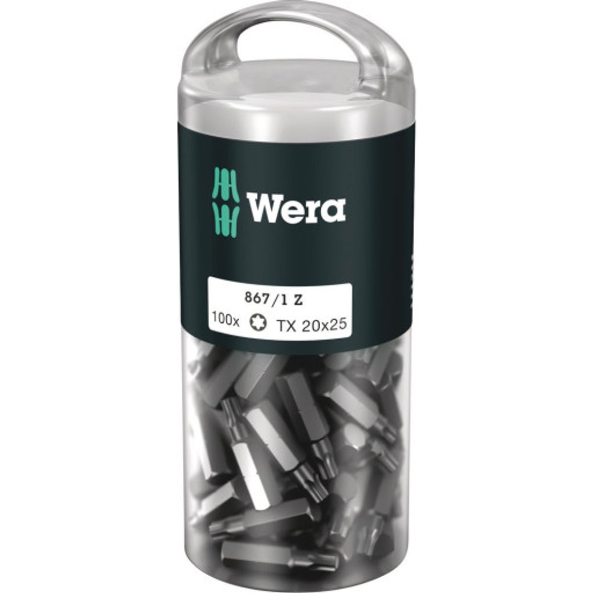 100 stk Wera bits 867/1 Z TORX 20 x 25 mm, stk.