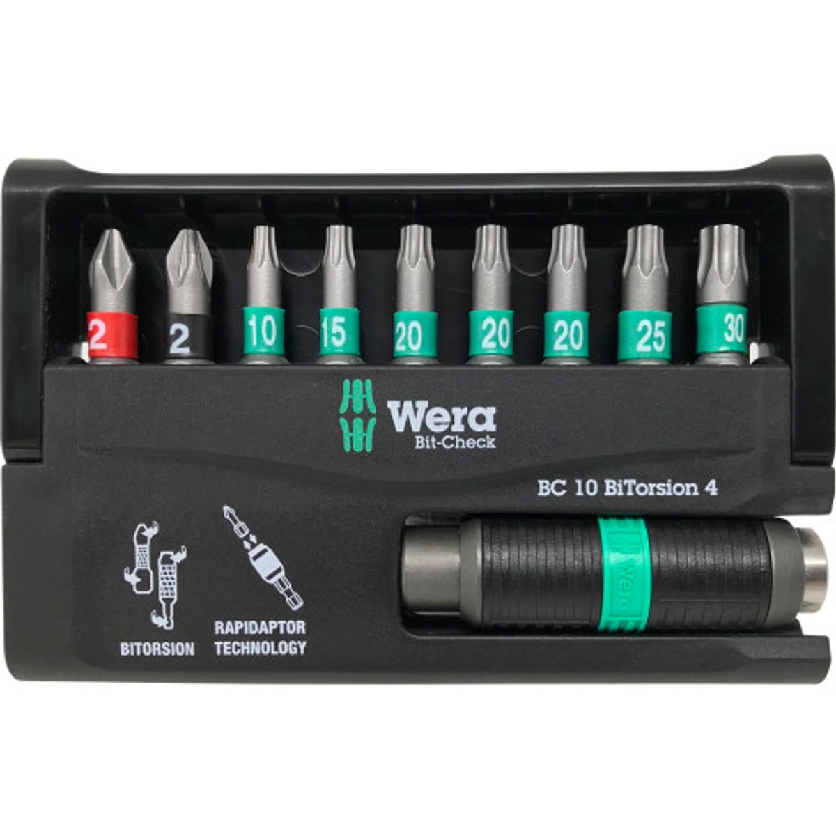 Wera Bit-Check 10 BiTorsion 4 HJS