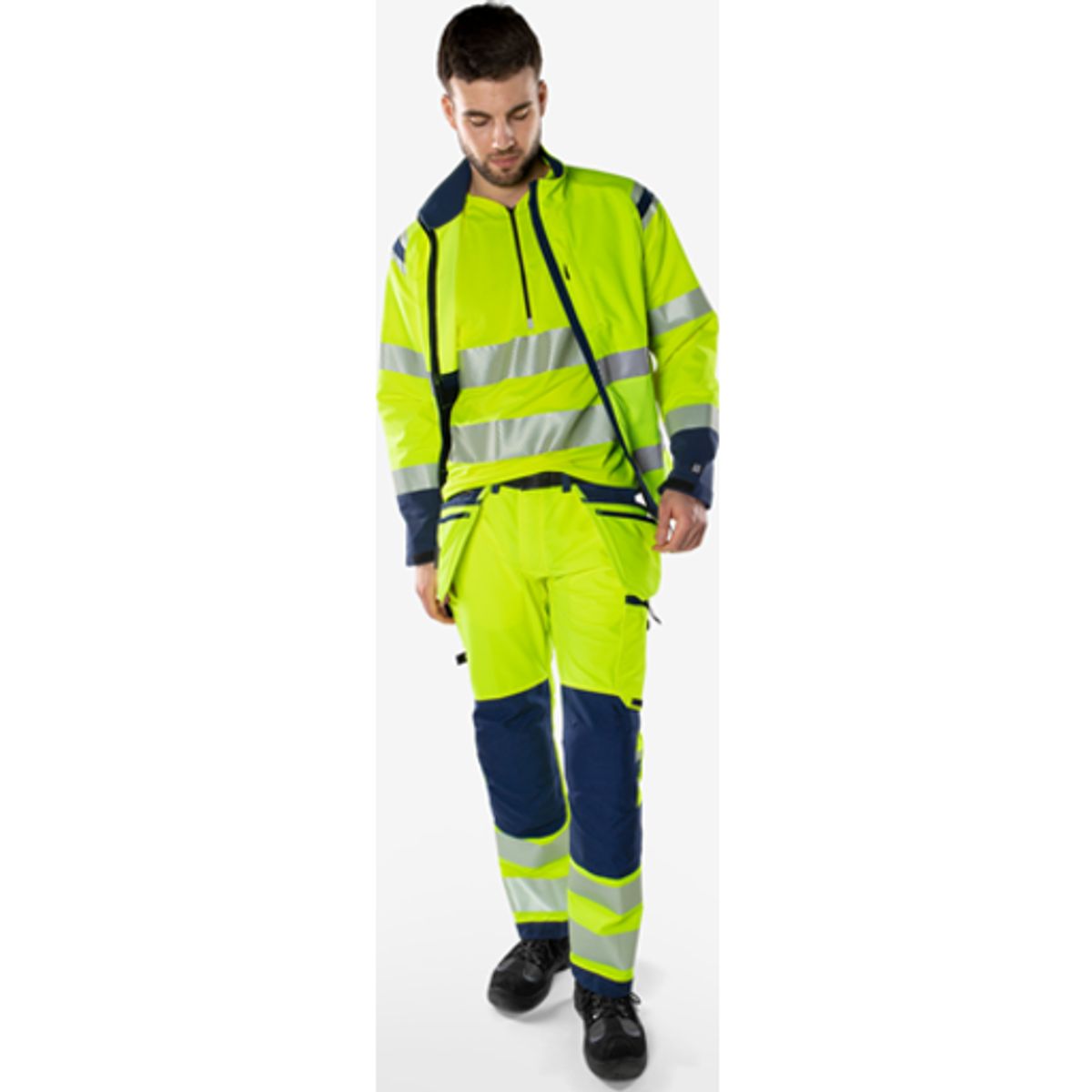 HiVis Green håndværker stretch