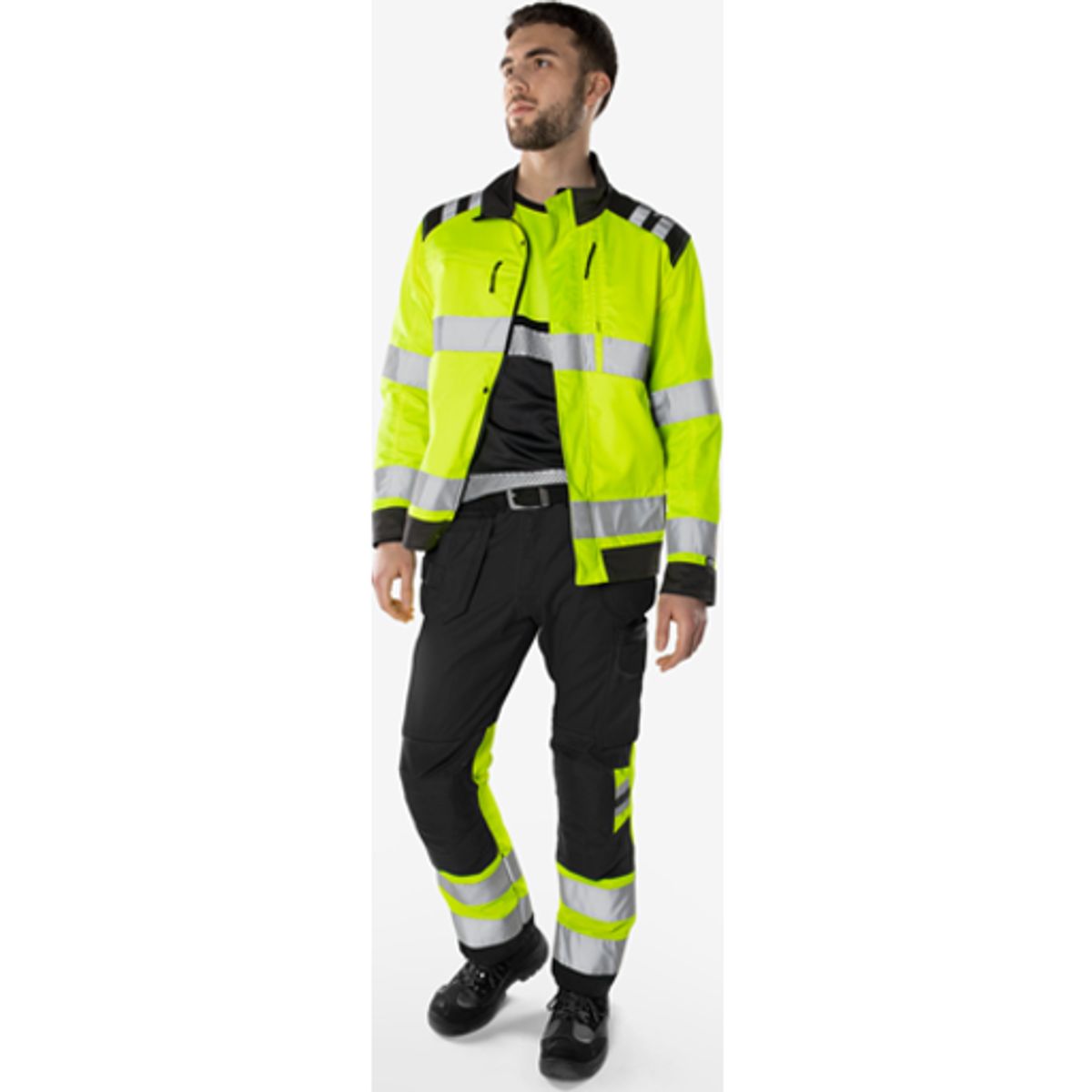 HiVis Green håndværkerbuks kl.