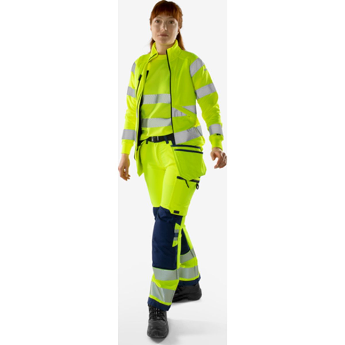 HiVis Green håndværker stretch