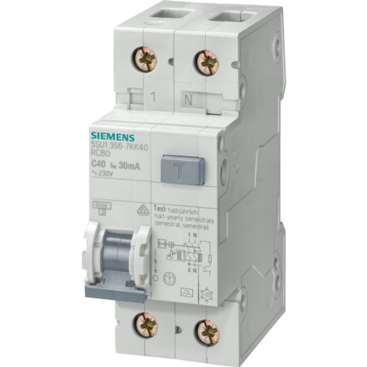 Siemens S5U HPFI kombiafbryder C 1P+N på 6A