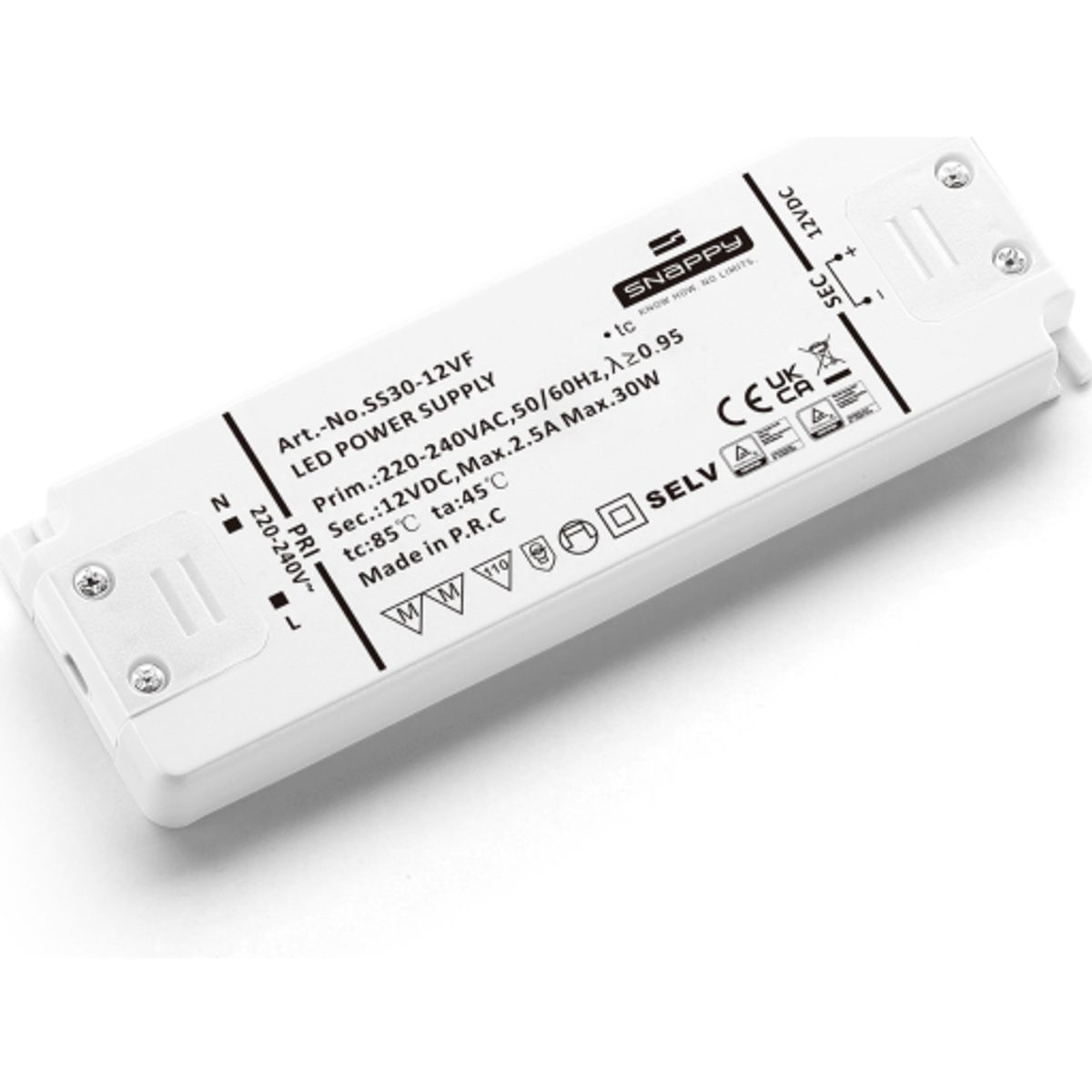 Snappy LED Driver Slim 30W 12V