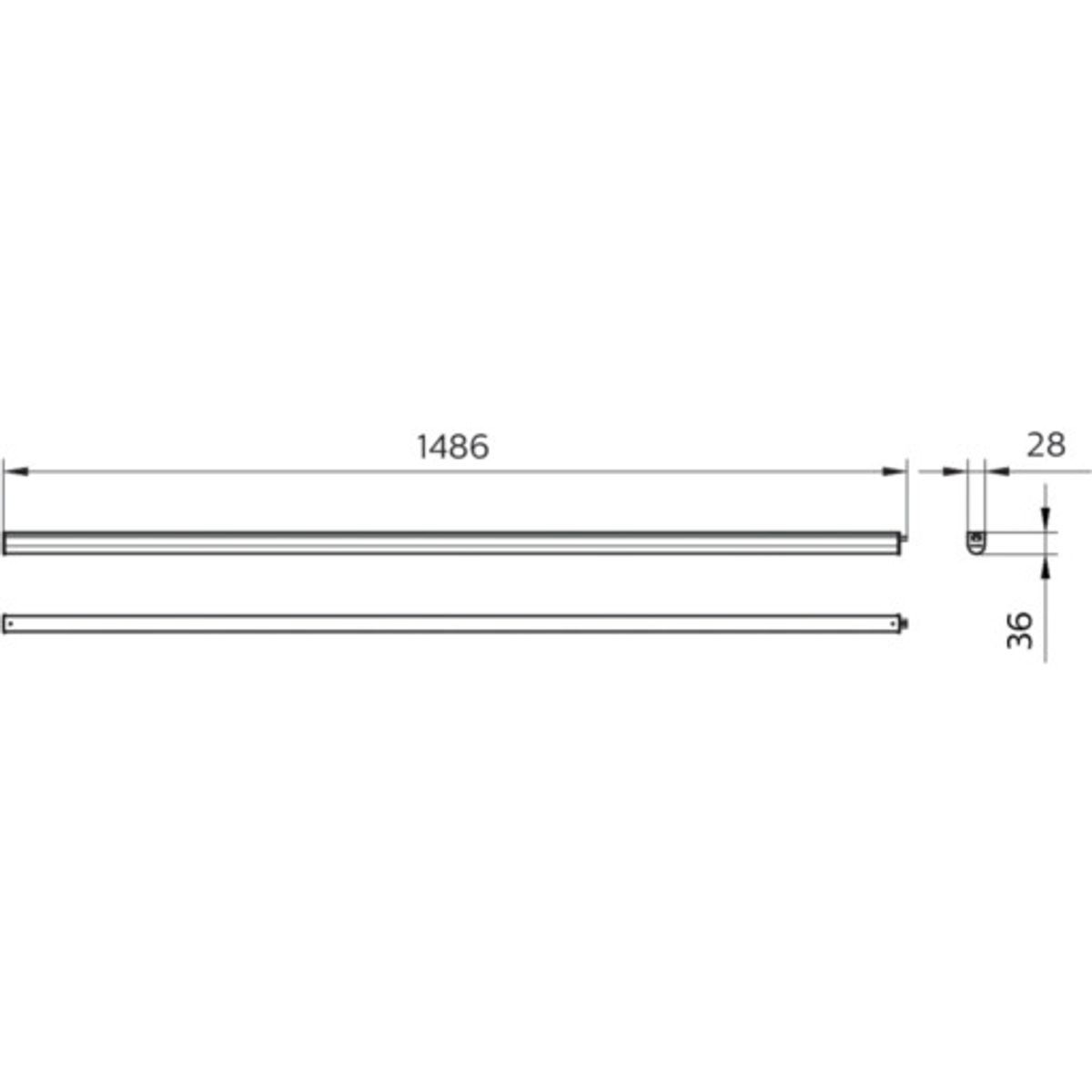 Ledinaire Grundarmatur BN021C 2400lm/830 1500mm