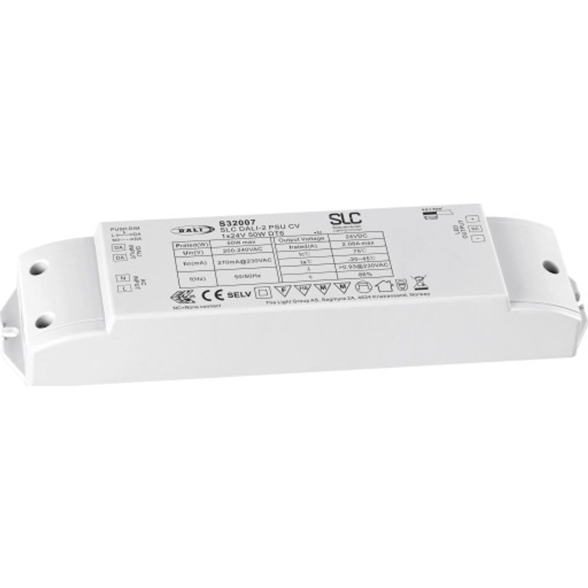 SLC LED Driver DALI-2 DT6 CV 1 x 24V 50W, dæmpbar