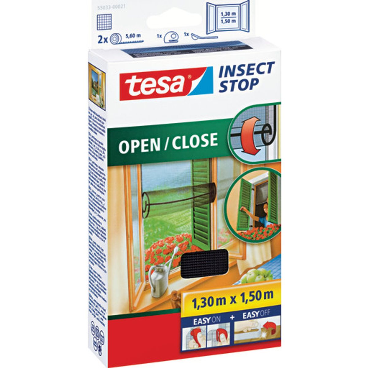 Tesa Insect Stop Comfort insektnet 130x150 cm i antracit