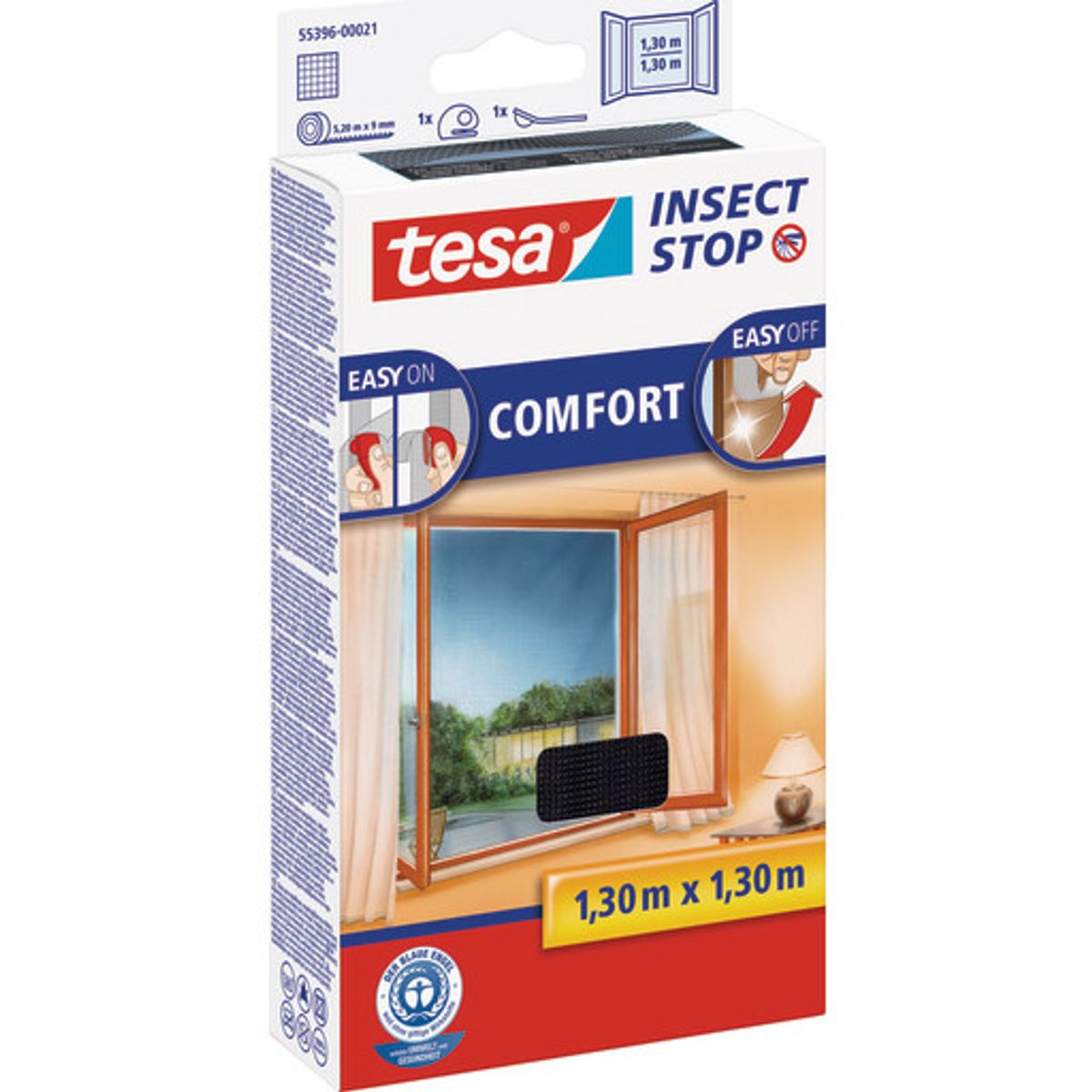 Tesa Insect Stop Comfort insektnet 130x130 cm i antracit