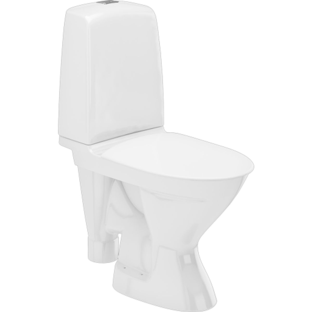 Ifö Spira toilet, uden skyllekant, hvid