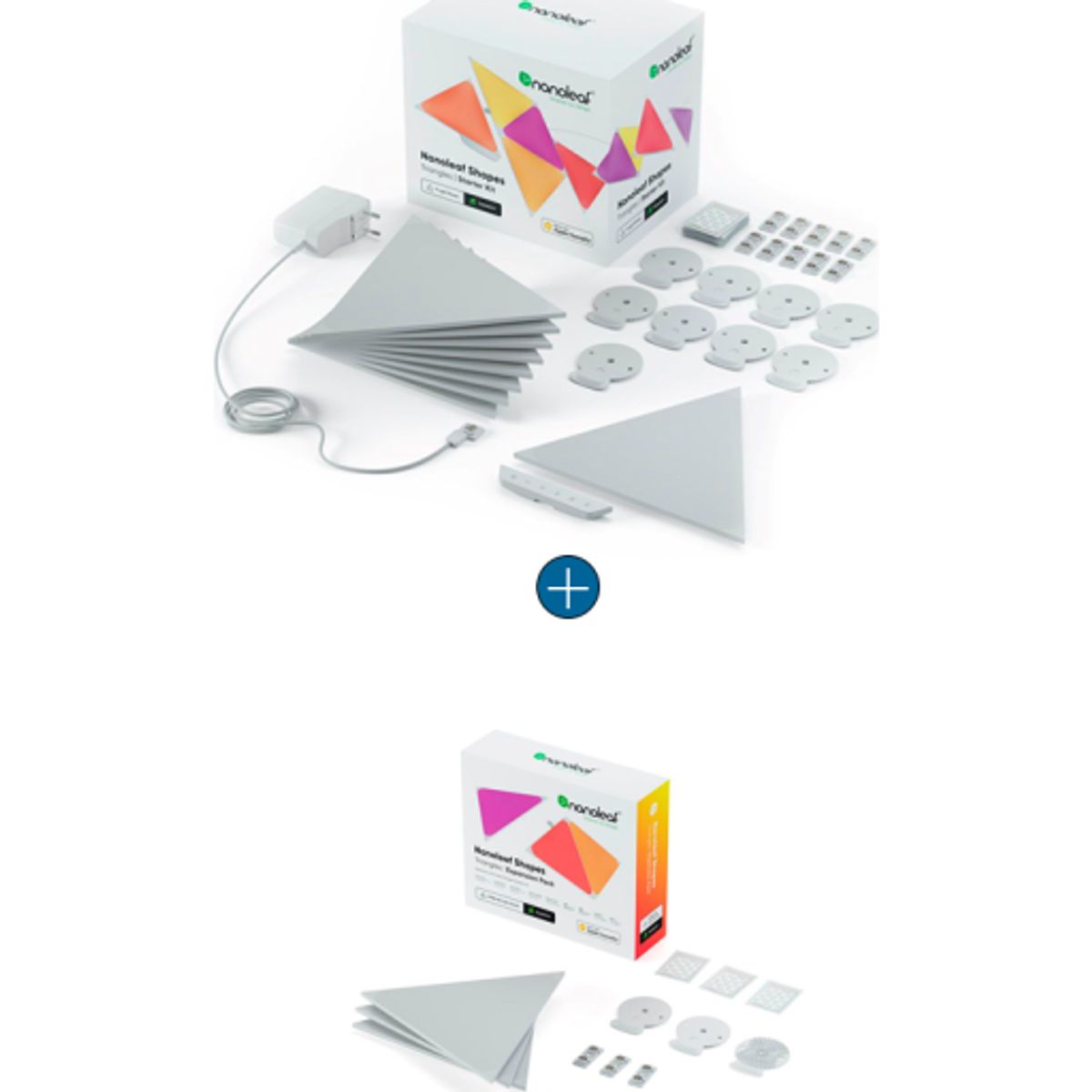 Nanoleaf Shapes Triangles Starter Kit 9 stk + Expansion Pack 3 stk