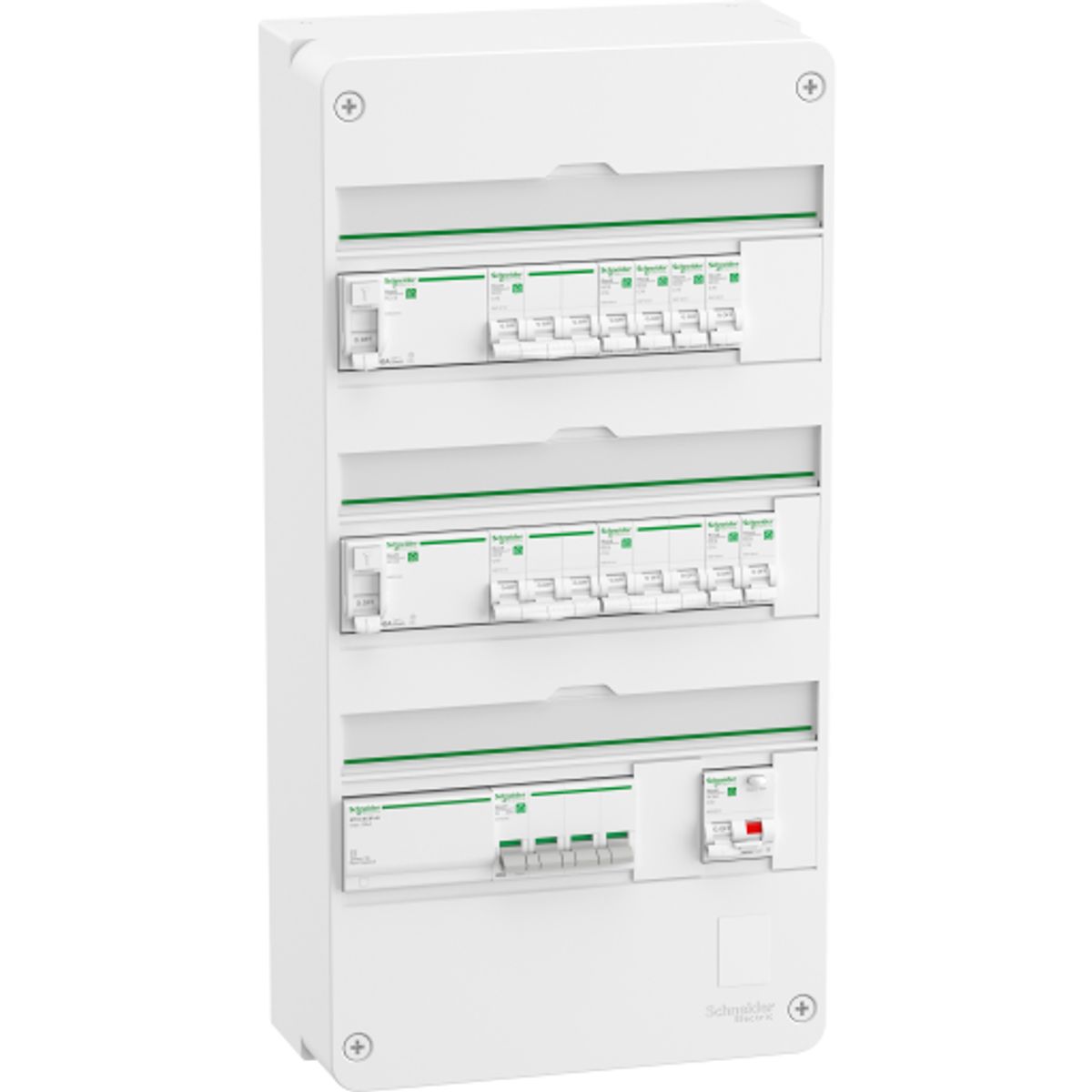 Schneider Resi9 3R R9HPDK32163, færdig monteret gruppetavle