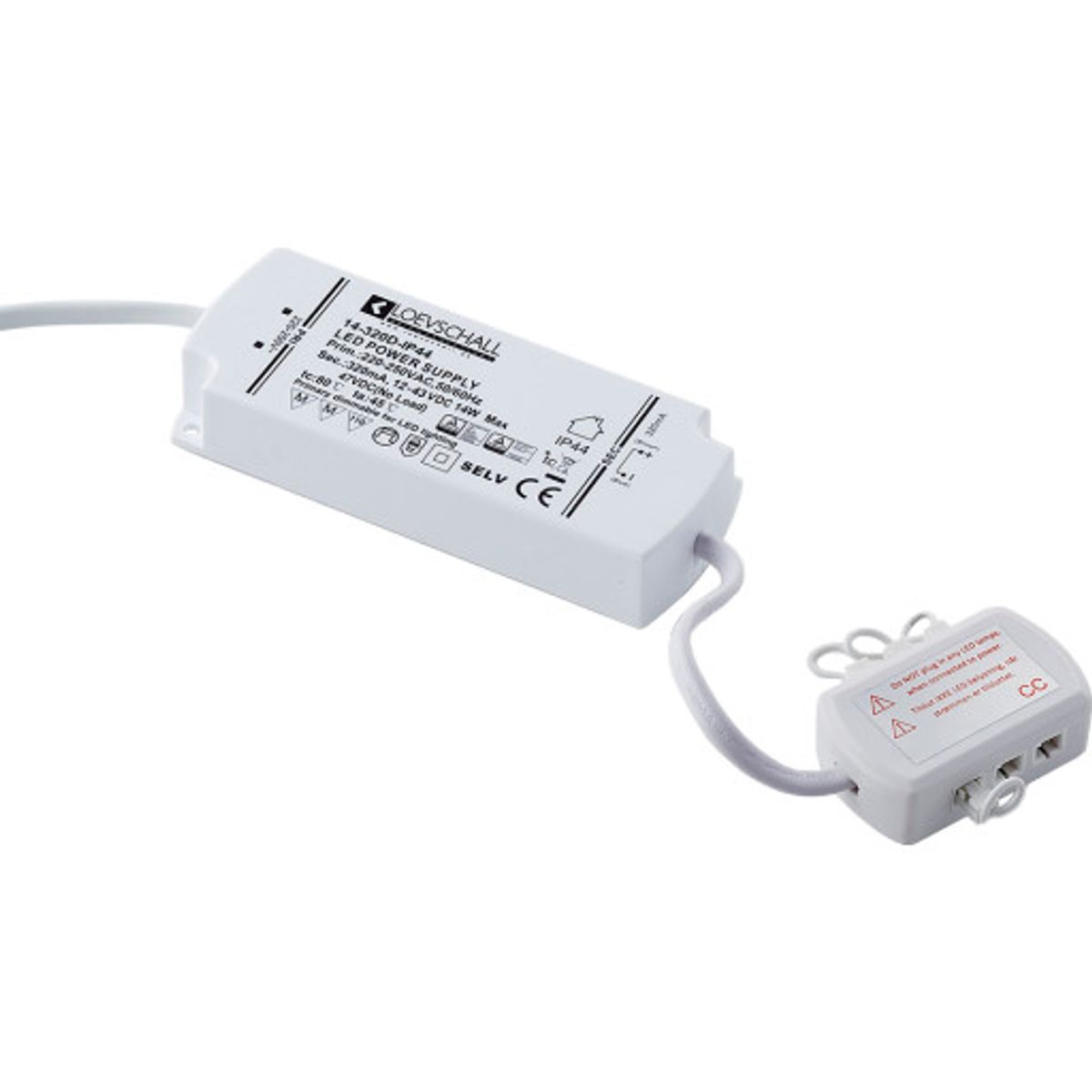 Loevschall LED driver, 350mA, 1-15W, dæmpbar