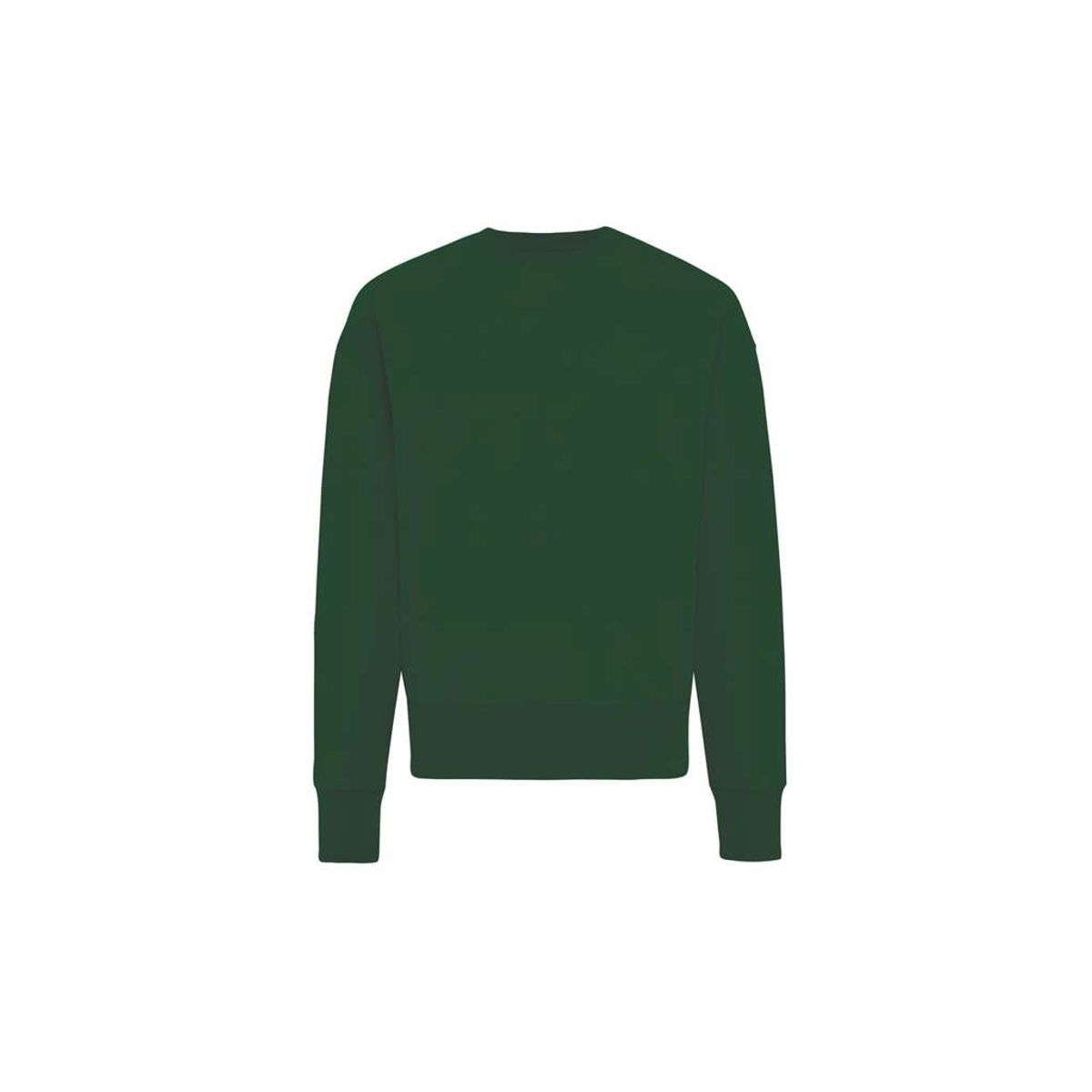 Iqoniq Kruger Afslappet Crew Neck i Genanvendt Bomuld, Forest Green