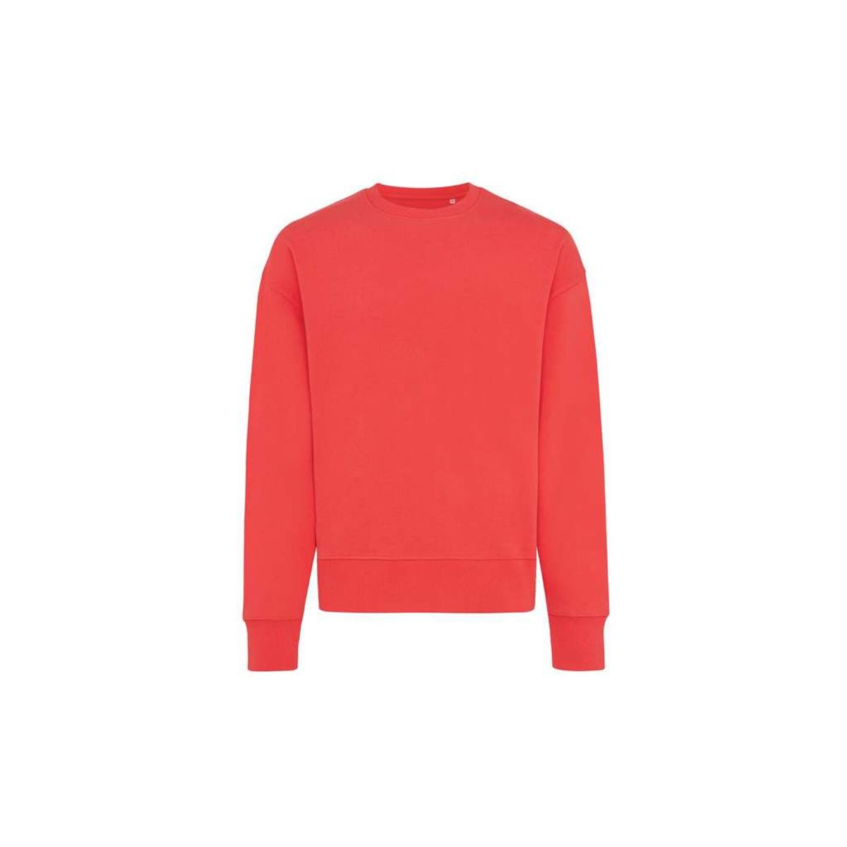 Iqoniq Kruger Afslappet Crew Neck i Genanvendt Bomuld, Luscious red