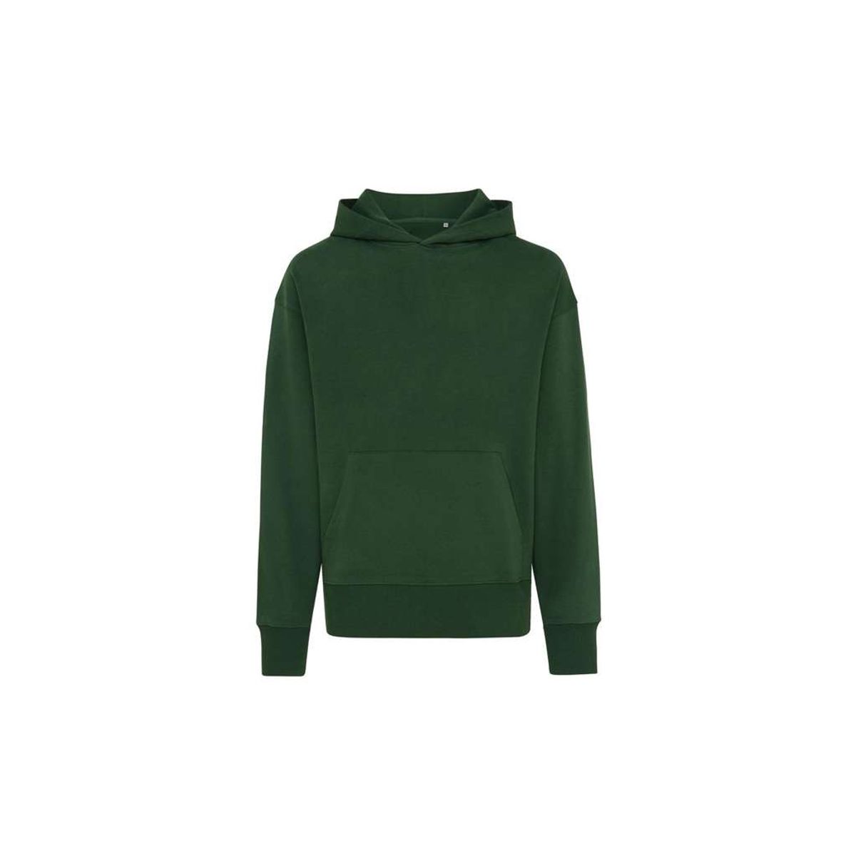 Iqoniq Yoho Afslappet Hoodie i Genanvendt Bomuld, Forest Green