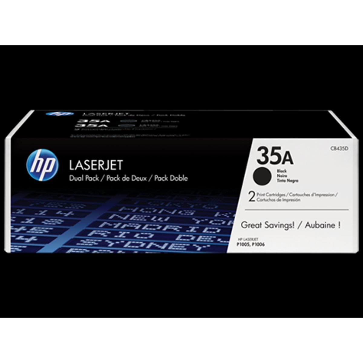 HP 35A Toner Cb435ad 2x Sort