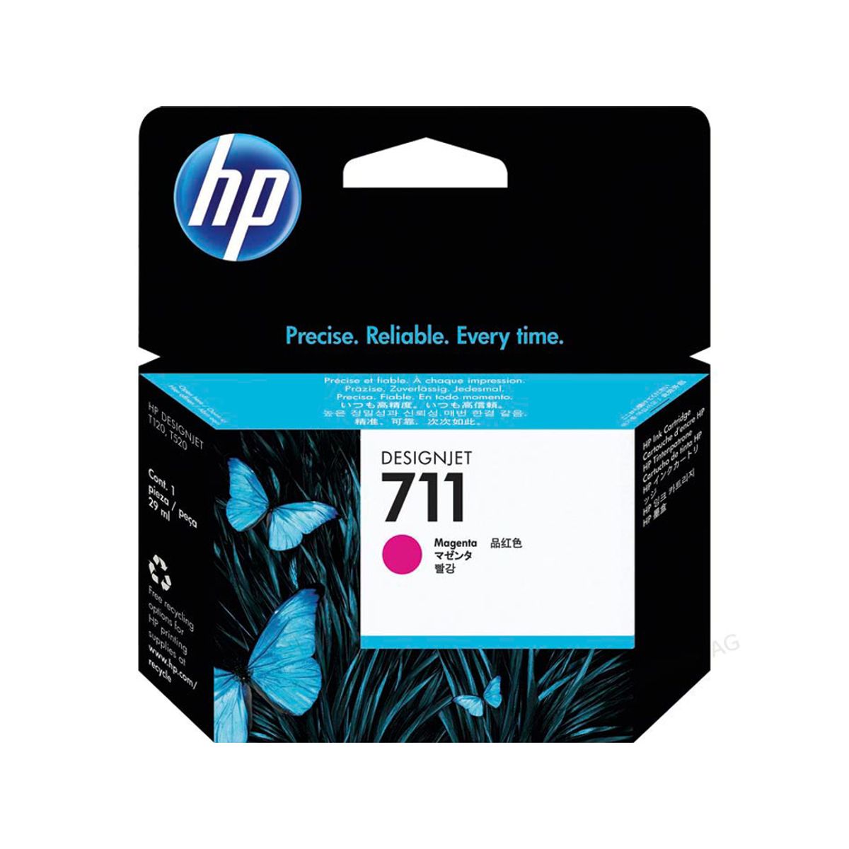 HP 711 Blæk Magenta