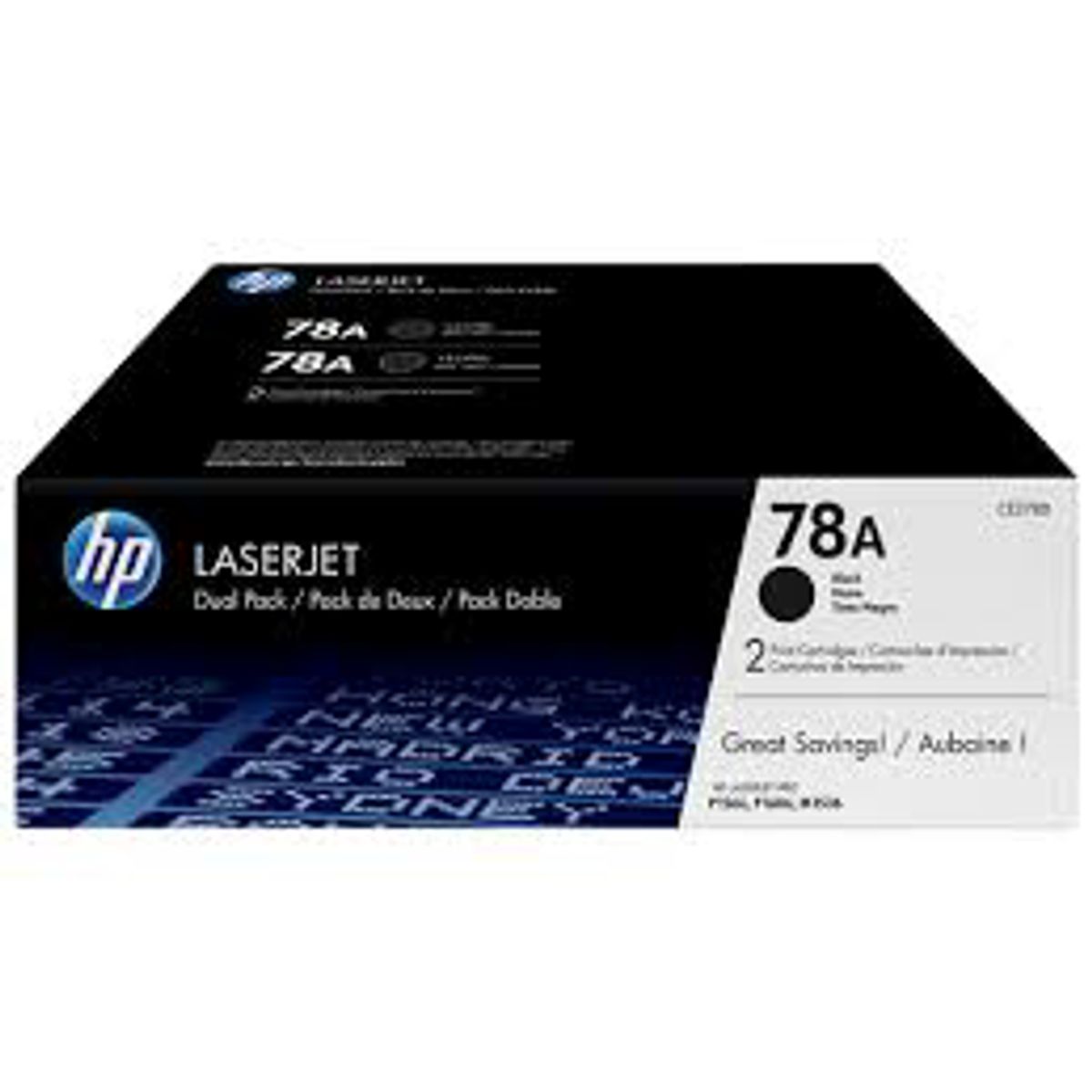 HP 78A Toner Ce278ad 2x Sort