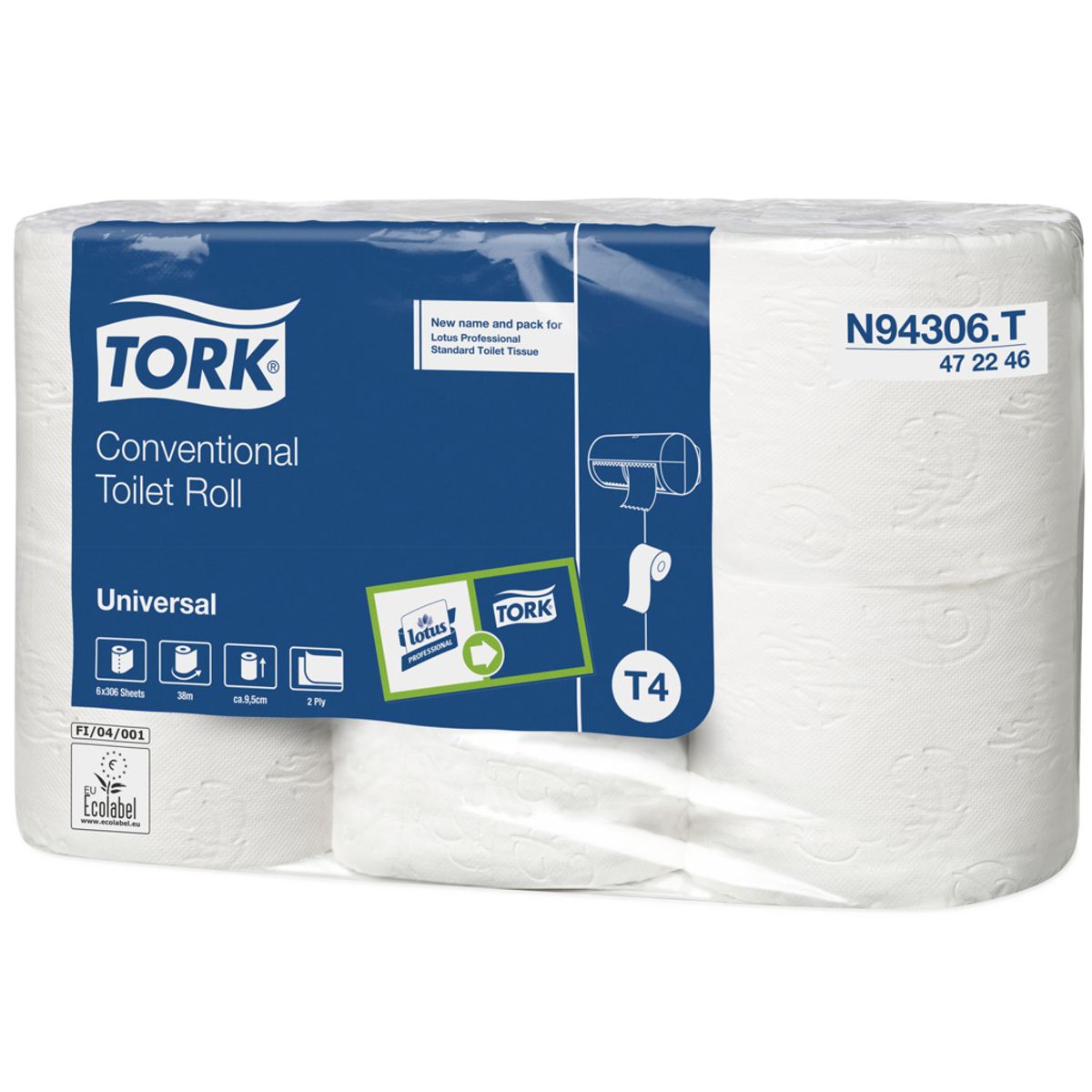 Toiletpapir Tork T4 2-lag 472246 42 rl.